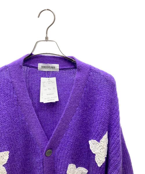 DISCOVERED（ディスカバード）DISCOVERED (ディスカバード) バタフライステッチウールカーディガン パープル サイズ:SIZE 1の古着・服飾アイテム
