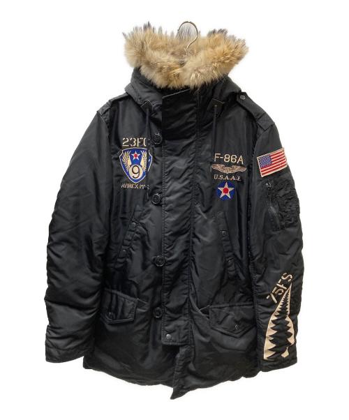AVIREX（アヴィレックス）AVIREX (アヴィレックス) TIGHER SHARK N-3B コート ブラック サイズ:SIZE XLの古着・服飾アイテム