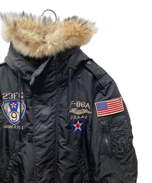 AVIREX（アヴィレックス）AVIREX (アヴィレックス) TIGHER SHARK N-3B コート ブラック サイズ:SIZE XLの古着・服飾アイテム