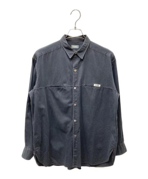 COMME des GARCONS HOMME（コムデギャルソン オム）COMME des GARCONS HOMME (コムデギャルソン オム) デカオム レッドステッチデザインシャツ ブラック サイズ:表記無しの古着・服飾アイテム