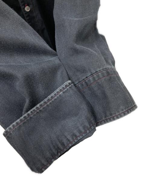 COMME des GARCONS HOMME（コムデギャルソン オム）COMME des GARCONS HOMME (コムデギャルソン オム) デカオム レッドステッチデザインシャツ ブラック サイズ:表記無しの古着・服飾アイテム