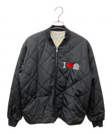 BlackEyePatch（ブラックアイパッチ）の古着「I LOVE BLACKEYEPATCH キルティングジャケット」｜ブラック