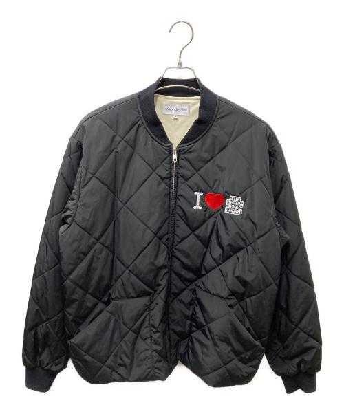 BlackEyePatch（ブラックアイパッチ）BlackEyePatch (ブラックアイパッチ) I LOVE BLACKEYEPATCH キルティングジャケット ブラック サイズ:SIZE Mの古着・服飾アイテム