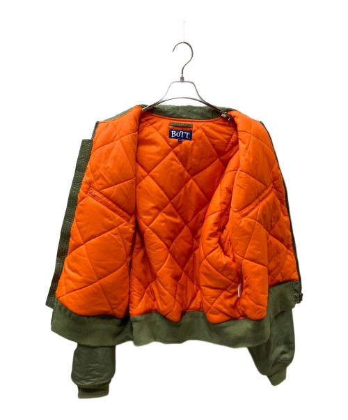 BoTT（ボット）BoTT (ボット) Nylon Flight Jacket 23AW フライトジャケット オリーブ サイズ:SIZE Lの古着・服飾アイテム