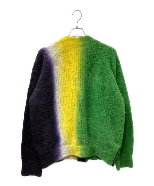 sacai（サカイ）sacai (サカイ) TIE DYE KNIT CARDIGAN タイダイ グラデーション ニット カーディガン グリーン×イエロー サイズ:3の古着・服飾アイテム