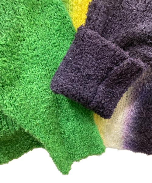 sacai（サカイ）sacai (サカイ) TIE DYE KNIT CARDIGAN タイダイ グラデーション ニット カーディガン グリーン×イエロー サイズ:3の古着・服飾アイテム