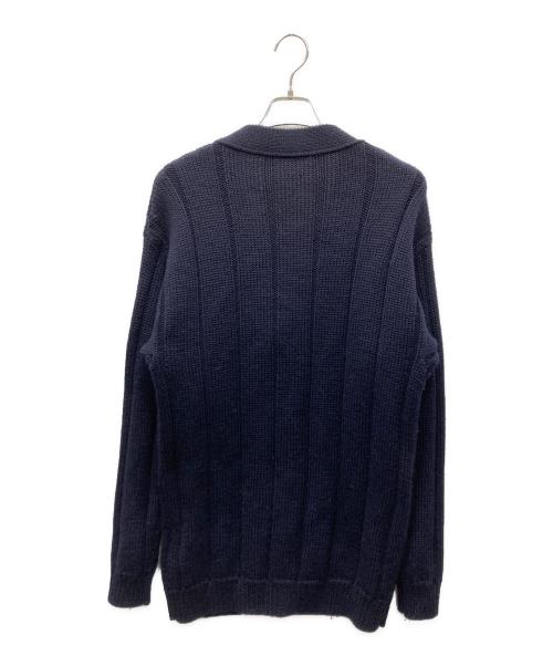 VALENTINO（ヴァレンティノ）VALENTINO (ヴァレンティノ) ロゴ刺繍ウールカーディガン ネイビー サイズ:Mの古着・服飾アイテム