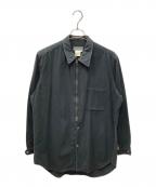 Yohji Yamamoto pour hommeヨウジヤマモト プールオム）の古着「80年代タグ ダブルジップ切替シャツジャケット」｜ブラック