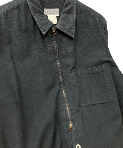 Yohji Yamamoto pour homme（ヨウジヤマモト プールオム）Yohji Yamamoto pour homme (ヨウジヤマモト プールオム) 80年代タグ ダブルジップ切替シャツジャケット ブラック サイズ:SIZE Mの古着・服飾アイテム