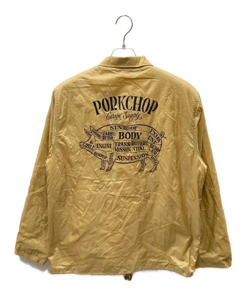PORKCHOP GARAGE SUPPLY（ポークチョップガレージサプライ）PORKCHOP GARAGE SUPPLY (ポークチョップガレージサプライ) ボアコーチジャケット ベージュ サイズ:SIZE Mの古着・服飾アイテム