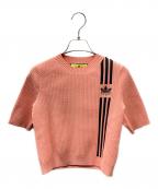 GUCCI×adidasグッチ×アディダス）の古着「半袖ニット」｜ピンク