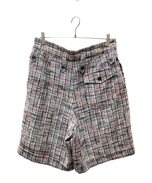 BED J.W. FORD（ベッドフォード）BED J.W. FORD (ベッドフォード) Short Cargo-Pants ツイードハーフパンツ ホワイト×ブラック サイズ:SIZE 2の古着・服飾アイテム