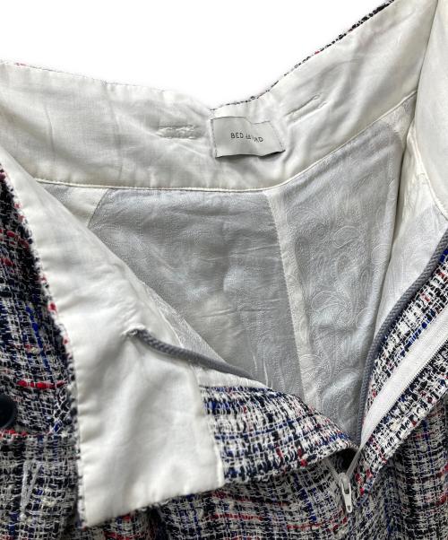 BED J.W. FORD（ベッドフォード）BED J.W. FORD (ベッドフォード) Short Cargo-Pants ツイードハーフパンツ ホワイト×ブラック サイズ:SIZE 2の古着・服飾アイテム