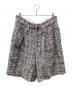 BED J.W. FORD（ベッドフォード）の古着「Short Cargo-Pants ツイードハーフパンツ」｜ホワイト×ブラック