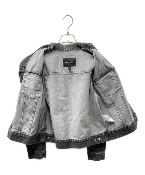MARC JACOBS（マークジェイコブス）MARC JACOBS (マークジェイコブス) CHARM SHRUNKEN TRUCKER ビジューデザイン デニムジャケット ブラック サイズ:SIZE XLの古着・服飾アイテム