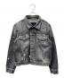 MARC JACOBS（マークジェイコブス）の古着「CHARM SHRUNKEN TRUCKER ビジューデザイン デニムジャケット」｜ブラック