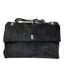 MARC JACOBS（マークジェイコブス）の古着「Large Suede Chain Shoulder Bag ショルダーバッグ」｜ブラック