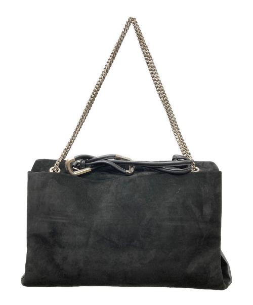 MARC JACOBS（マークジェイコブス）MARC JACOBS (マークジェイコブス) Large Suede Chain Shoulder Bag ショルダーバッグ ブラックの古着・服飾アイテム