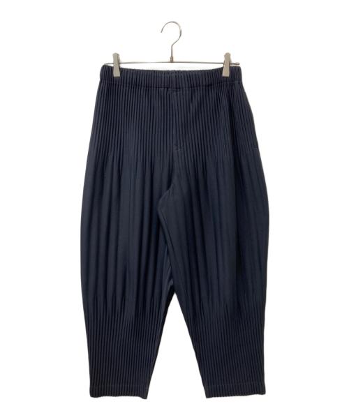 HOMME PLISSE ISSEY MIYAKE（オム プリッセ イッセイ ミヤケ）HOMME PLISSE ISSEY MIYAKE (オム プリッセ イッセイ ミヤケ) BASICS プリーツパンツ ネイビー サイズ:1の古着・服飾アイテム