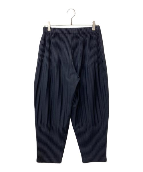 HOMME PLISSE ISSEY MIYAKE（オム プリッセ イッセイ ミヤケ）HOMME PLISSE ISSEY MIYAKE (オム プリッセ イッセイ ミヤケ) BASICS プリーツパンツ ネイビー サイズ:1の古着・服飾アイテム
