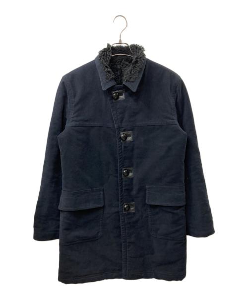 Rags McGREGOR（ラグスマックレガー）Rags McGREGOR (ラグスマックレガー) コットンモールスキンボアランチコート ブラック サイズ:Lの古着・服飾アイテム