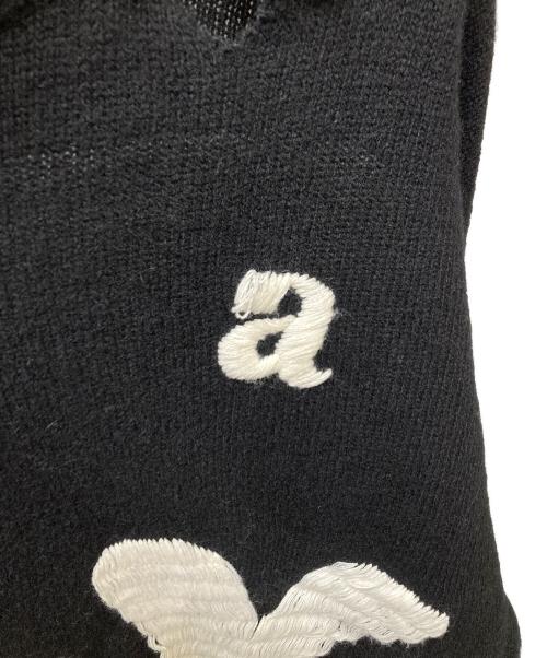 SAINT MICHAEL（セントマイケル）SAINT MICHAEL (セントマイケル) Sex Pistols 24AW SP CREW KNT/I AM A ダメージ加工ニット ブラック サイズ:Mの古着・服飾アイテム