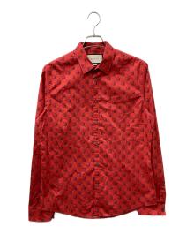 GUCCI（グッチ）の古着「L/GOST DUKE SHIRT GG柄 ゴースト シャツ」｜レッド