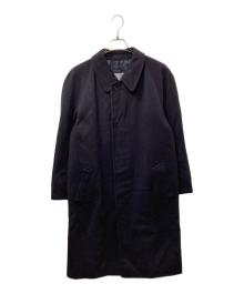 Aquascutum（アクアスキュータム）の古着「比翼カシミヤコート」｜ネイビー