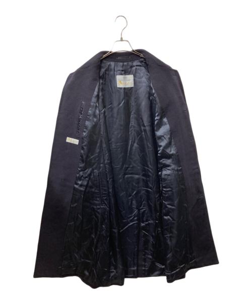 Aquascutum（アクアスキュータム）Aquascutum (アクアスキュータム) 比翼カシミヤコート ネイビー サイズ:38の古着・服飾アイテム