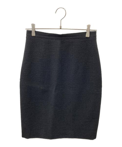 CHANEL（シャネル）CHANEL (シャネル) ウールシルク混スカート ブラック サイズ:SIZE 38の古着・服飾アイテム