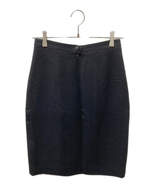 CHANEL（シャネル）CHANEL (シャネル) ウールシルク混スカート ブラック サイズ:SIZE 38の古着・服飾アイテム