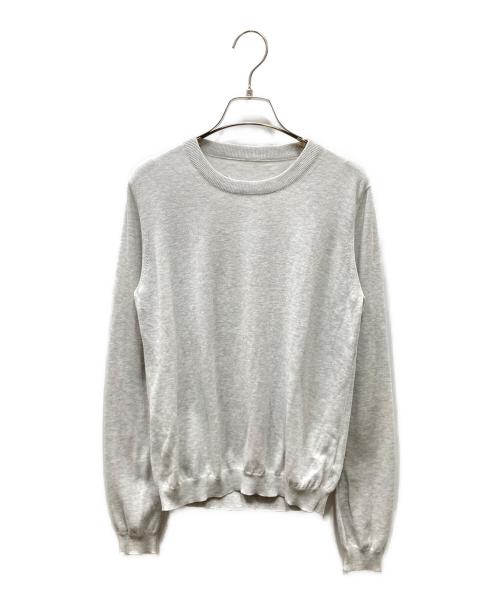 Maison Margiela 4（メゾンマルジェラ 4）Maison Margiela 4 (メゾンマルジェラ 4) エルボーパッチ クルーネックニット グレー サイズ:SIZE Mの古着・服飾アイテム