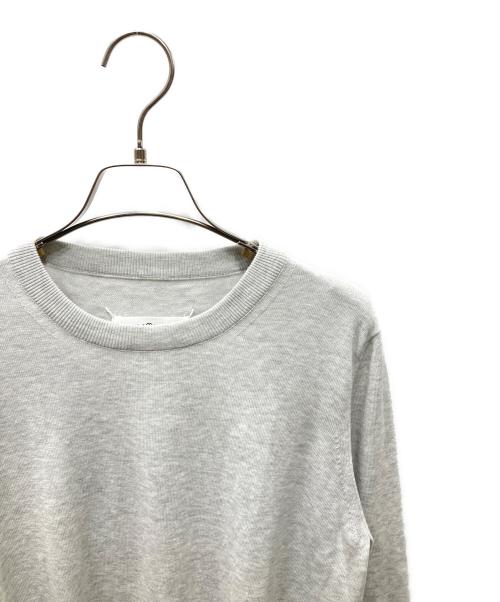 Maison Margiela 4（メゾンマルジェラ 4）Maison Margiela 4 (メゾンマルジェラ 4) エルボーパッチ クルーネックニット グレー サイズ:SIZE Mの古着・服飾アイテム