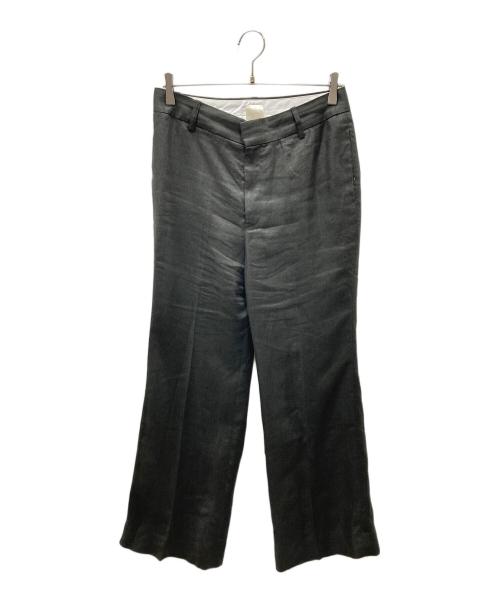 raspail（ラスパイユ）Raspail (ラスパイユ) Sophisticated Pants リネンワイドスラックス ブラック サイズ:SIZE 38の古着・服飾アイテム