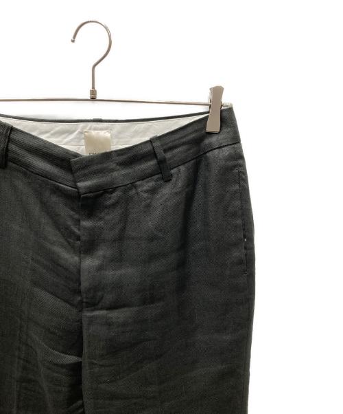 raspail（ラスパイユ）Raspail (ラスパイユ) Sophisticated Pants リネンワイドスラックス ブラック サイズ:SIZE 38の古着・服飾アイテム