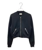 Acne studiosアクネ ストゥディオズ）の古着「Olympia Boiled ニットボンバージャケット」｜ブラック