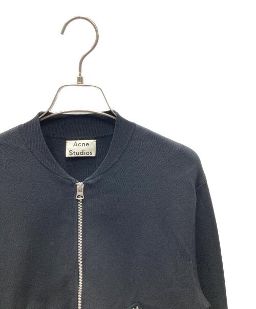 Acne studios（アクネ ストゥディオズ）ACNE STUDIOS (アクネ ストゥディオズ) Olympia Boiled ニットボンバージャケット ブラック サイズ:SIZE XSの古着・服飾アイテム