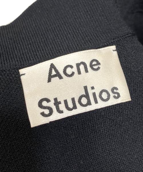 Acne studios（アクネ ストゥディオズ）ACNE STUDIOS (アクネ ストゥディオズ) Olympia Boiled ニットボンバージャケット ブラック サイズ:SIZE XSの古着・服飾アイテム