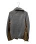 sacai (サカイ) Suiting Wool Knit Jacket 再構築ドッキングウールニットブレザージャケット グレー×カーキ サイズ:SIZE 2：28000円