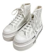 FENDI×MARC JACOBSフェンディ×マークジェイコブス）の古着「Domino Canvas High-top ドミノキャンバスハイカットスニーカー」｜ホワイト×ブラック
