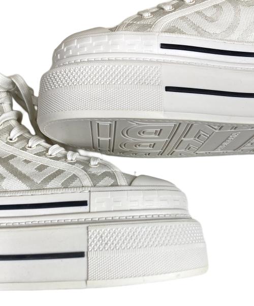 FENDI（フェンディ）FENDI (フェンディ) MARC JACOBS (マークジェイコブス) Domino Canvas High-top ドミノキャンバスハイカットスニーカー ホワイト×ブラック サイズ:SIZE 37の古着・服飾アイテム