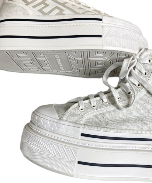 FENDI（フェンディ）FENDI (フェンディ) MARC JACOBS (マークジェイコブス) Domino Canvas High-top ドミノキャンバスハイカットスニーカー ホワイト×ブラック サイズ:SIZE 37の古着・服飾アイテム
