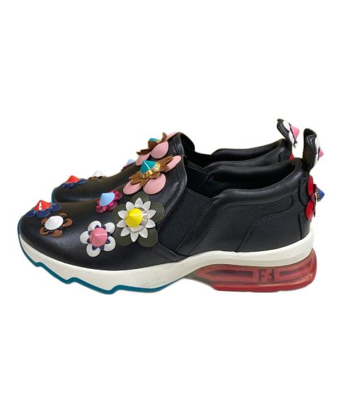 FENDI（フェンディ）FENDI (フェンディ) フラワースタッズスリッポン ブラック サイズ:SIZE 36の古着・服飾アイテム