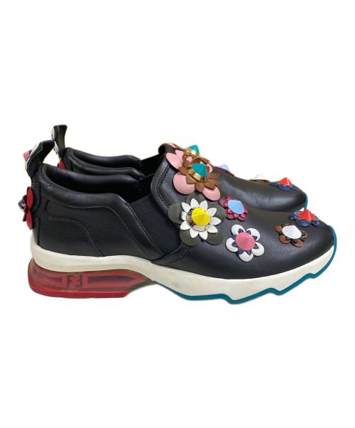 FENDI（フェンディ）FENDI (フェンディ) フラワースタッズスリッポン ブラック サイズ:SIZE 36の古着・服飾アイテム