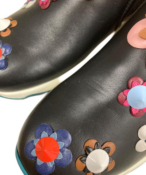FENDI（フェンディ）FENDI (フェンディ) フラワースタッズスリッポン ブラック サイズ:SIZE 36の古着・服飾アイテム
