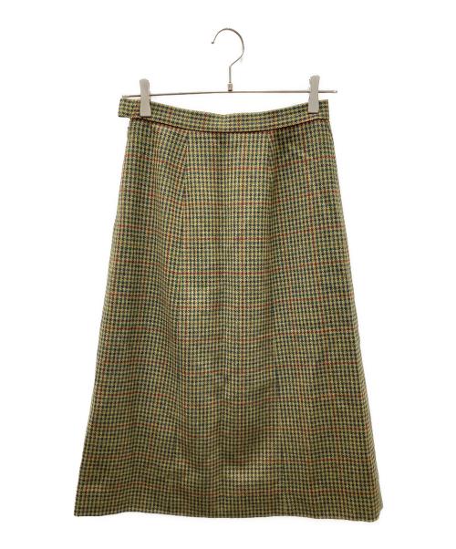 Maison Margiela（メゾンマルジェラ）Maison Margiela (メゾンマルジェラ) 白タグ 千鳥格子 タイトスカート イエロー×グリーン サイズ:SIZE 40の古着・服飾アイテム