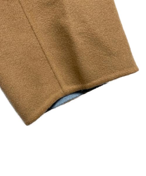 Max Mara Studio（マックスマーラ ストゥディオ）Max Mara Studio (マックスマーラ ストゥディオ) シルク＆カシミヤ混 ベルテッドガウンコート ブルー×ベージュ サイズ:40の古着・服飾アイテム