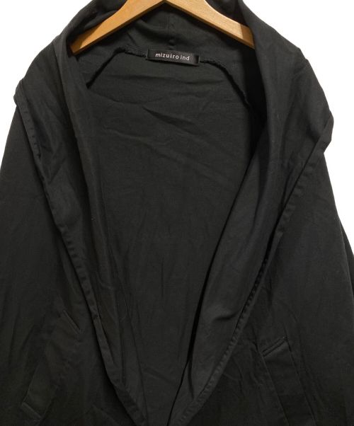 mizuiro-ind（ミズイロインド）mizuiro-ind (ミズイロインド) コットンガウンコート ブラック サイズ:表記なしの古着・服飾アイテム