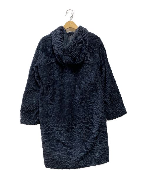 'S Max Mara（エスマックスマーラ）'S Max Mara (エスマックスマーラ) ベロアフーデッドコート ブラック サイズ:40の古着・服飾アイテム