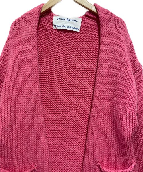 BLUEBIRD BOULEVARD（ブルーバードブルバード）BLUEBIRD BOULEVARD (ブルーバードブルバード) Fine Lamb & Cashmere Bulky Knit Cardigan ピンク サイズ:表記なしの古着・服飾アイテム